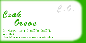 csak orsos business card